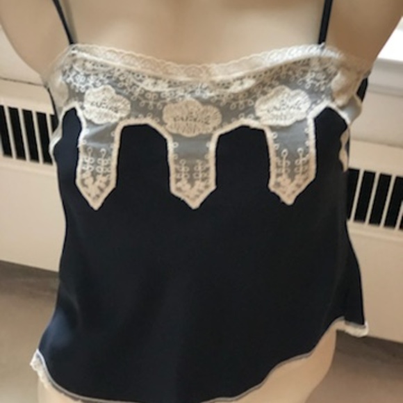 NWOT-  Navy Silk Cami by Etcetera - Picture 2 of 7
